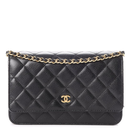 Chanel Caviar Quilted Wallet On Chain WOC Black 1 of 8