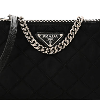 Prada Nylon Tessuto Impuntu Quilted Crossbody Bag Black 8 of 10