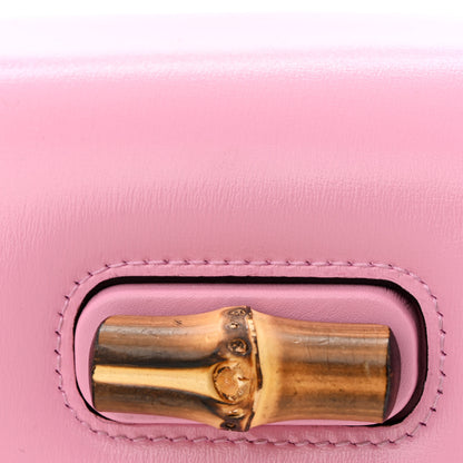 Gucci Boarded Dyana Lux Calfskin Web Small Bamboo 1947 Top Handle Bag Nice Pink 13 of 13