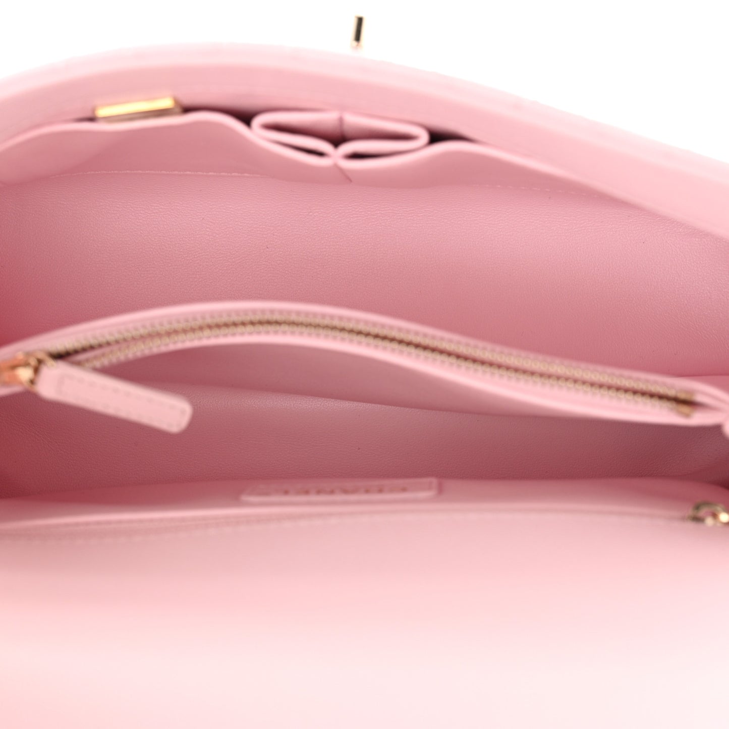 Caviar Quilted Small Coco Handle Flap Light Pink