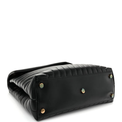 Saint Laurent Calfskin Y Quilted Monogram Large Loulou Chain Satchel  Black 4 of 10