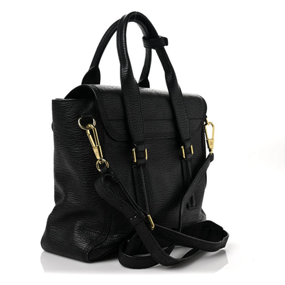 3.1 Phillip Lim Textured Calfskin Medium Pashli Satchel Ink 2 of 13