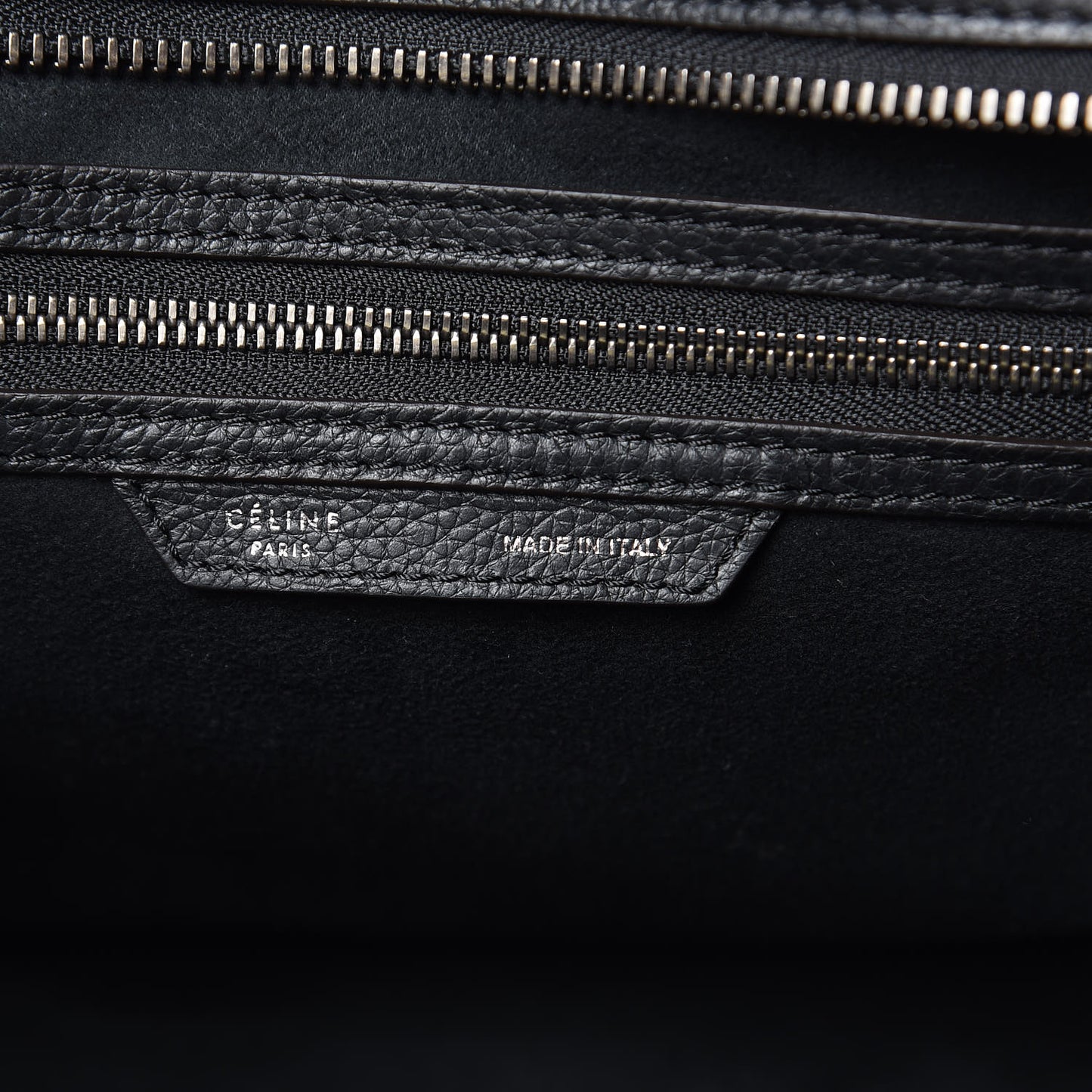 Drummed Calfskin Mini Luggage Black