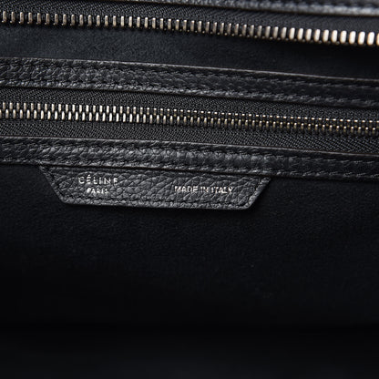 Celine Drummed Calfskin Mini Luggage Black 6 of 11