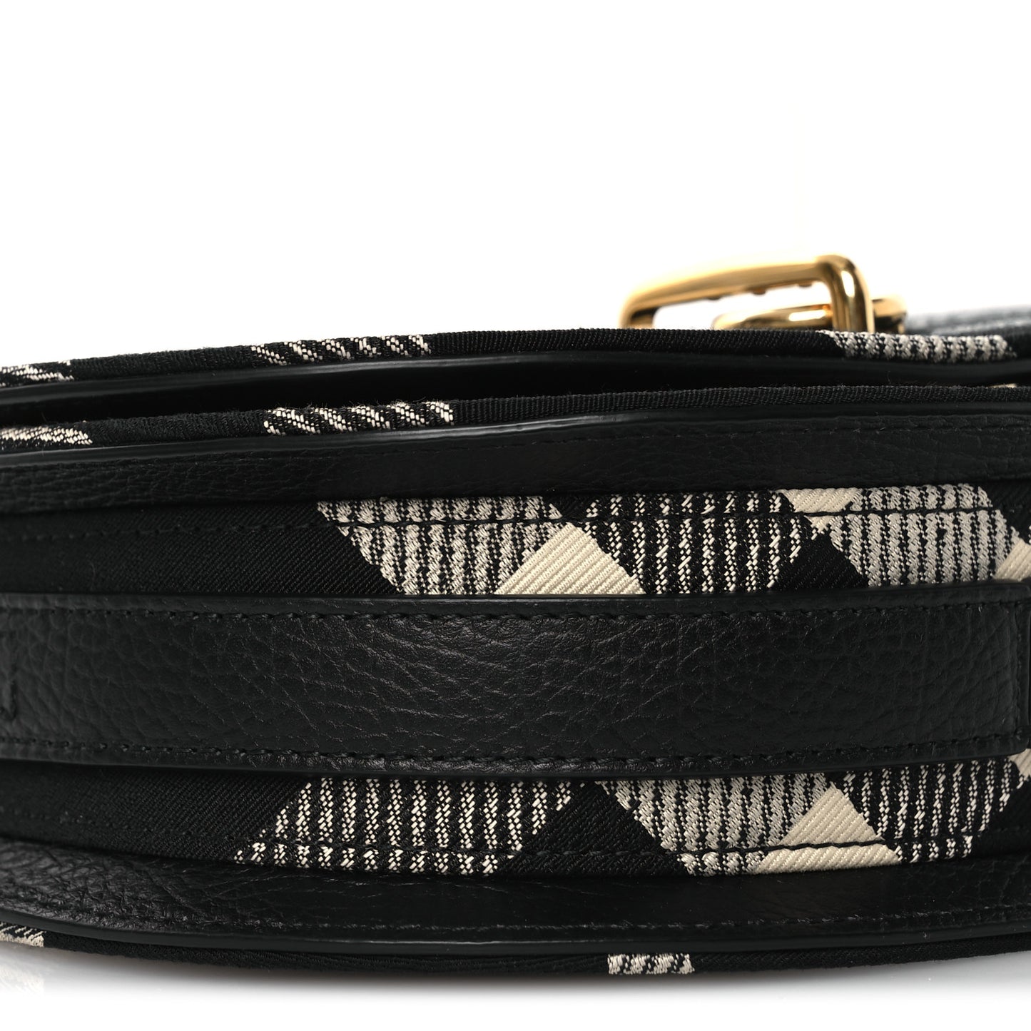 Jacquard Check Rocking Horse Crossbody Black