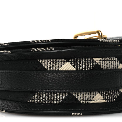 Burberry Jacquard Check Rocking Horse Crossbody Black 8 of 10