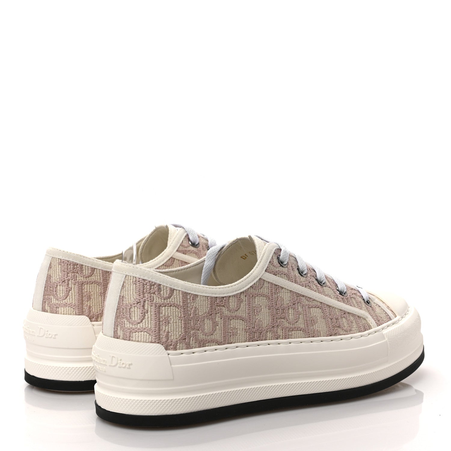 Christian Dior Canvas Oblique Walk'N'Dior Low Top Sneakers 39 Powder Nude 4 of 9