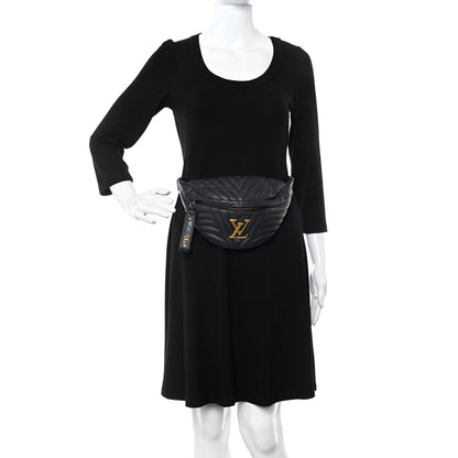 Louis Vuitton Calfskin Quilted New Wave Bumbag Black 2 of 14