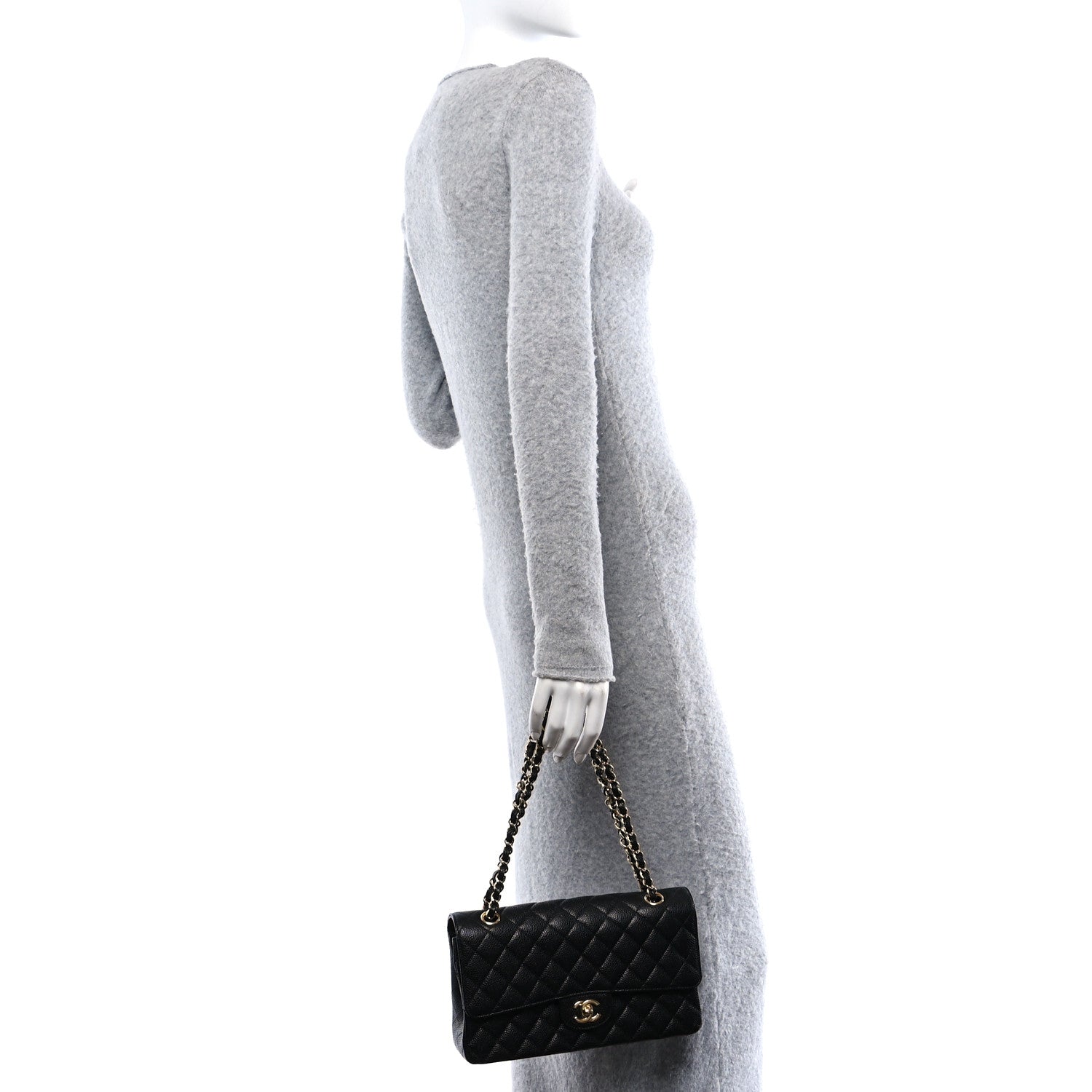 Chanel Caviar Quilted Medium Double Flap Black 3 of 11