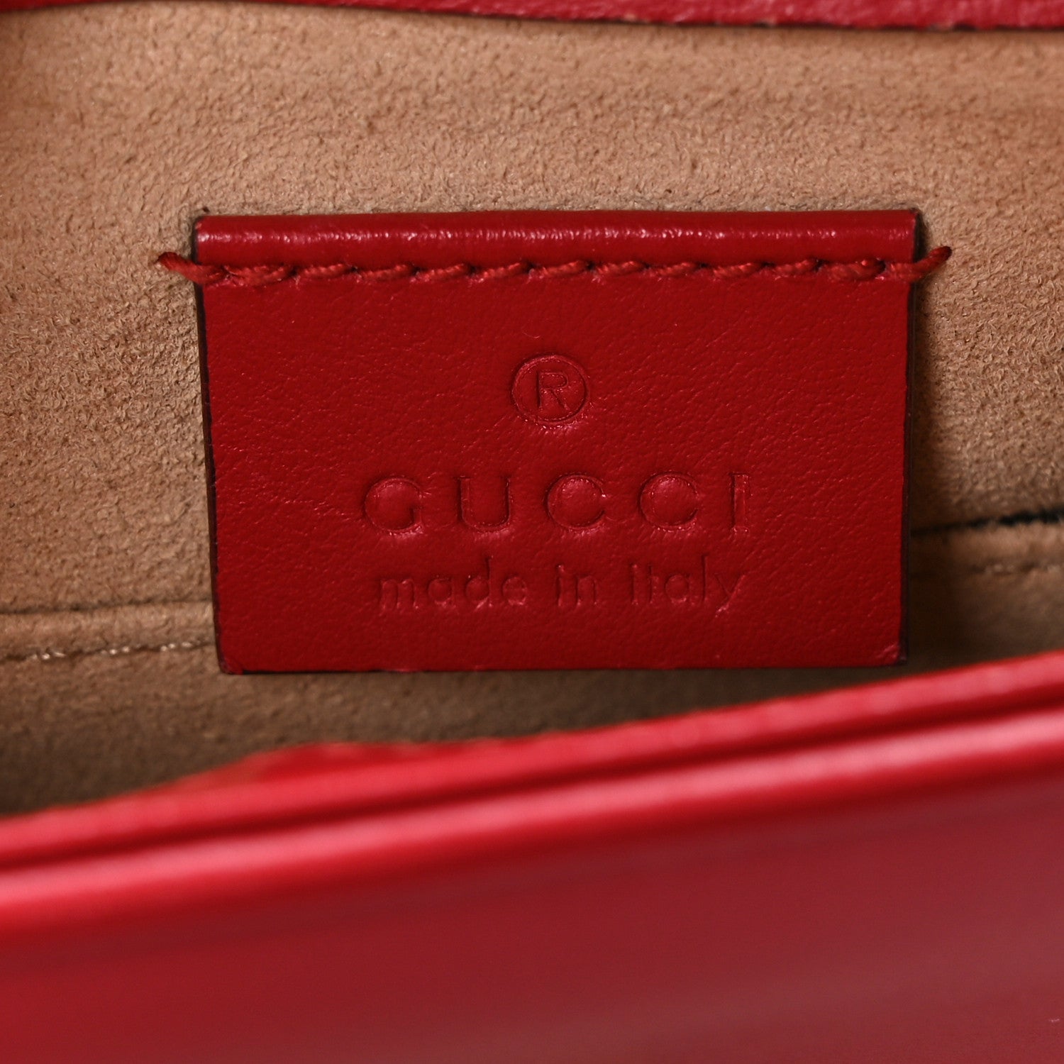 Gucci Calfskin Matelasse Mini GG Marmont Top Handle Shoulder Bag Hibiscus Red 6 of 13