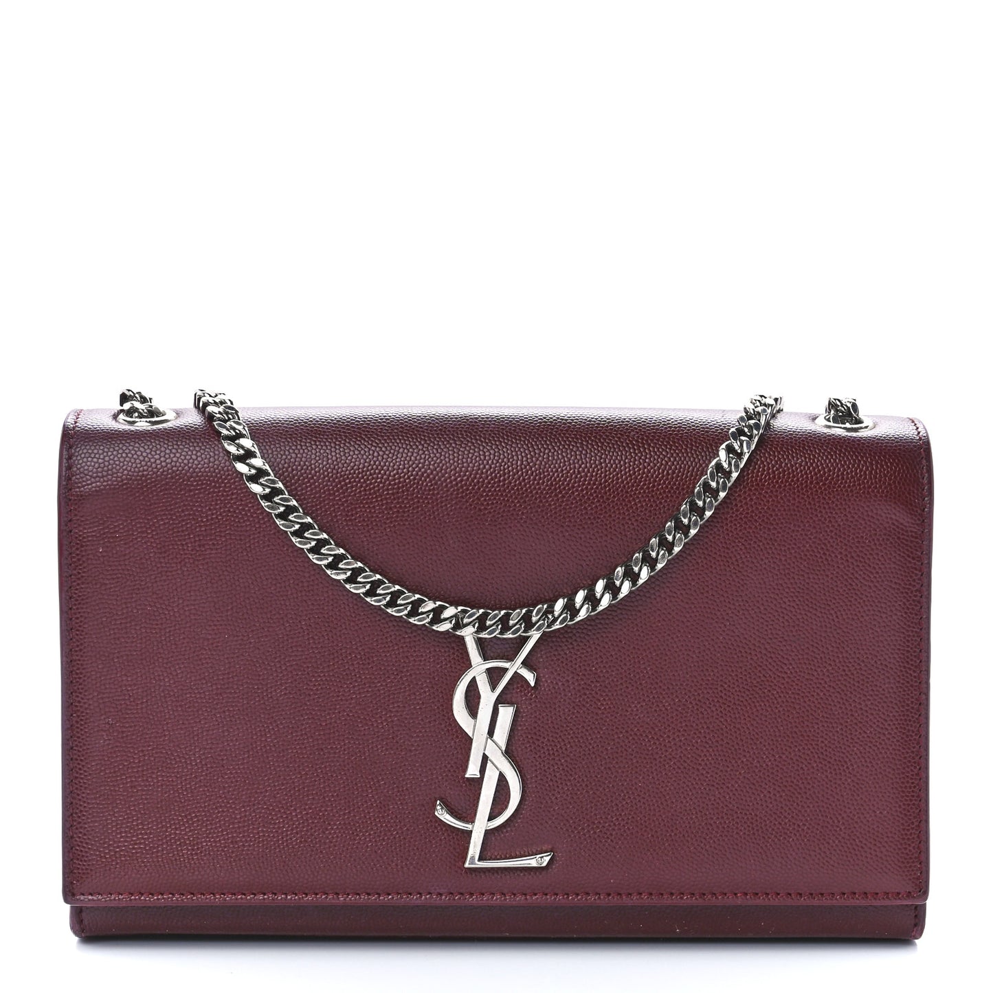 Grain De Poudre Medium Monogram Kate Satchel Dark Red