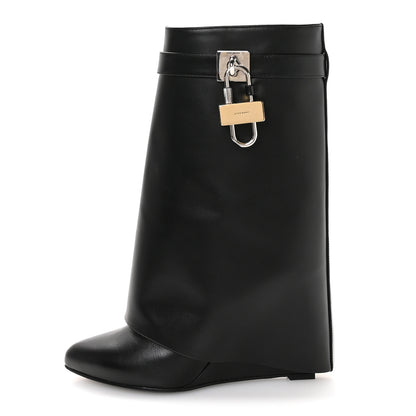 Givenchy Calfskin Shark Lock Ankle Boots 39.5 Black 1 of 8
