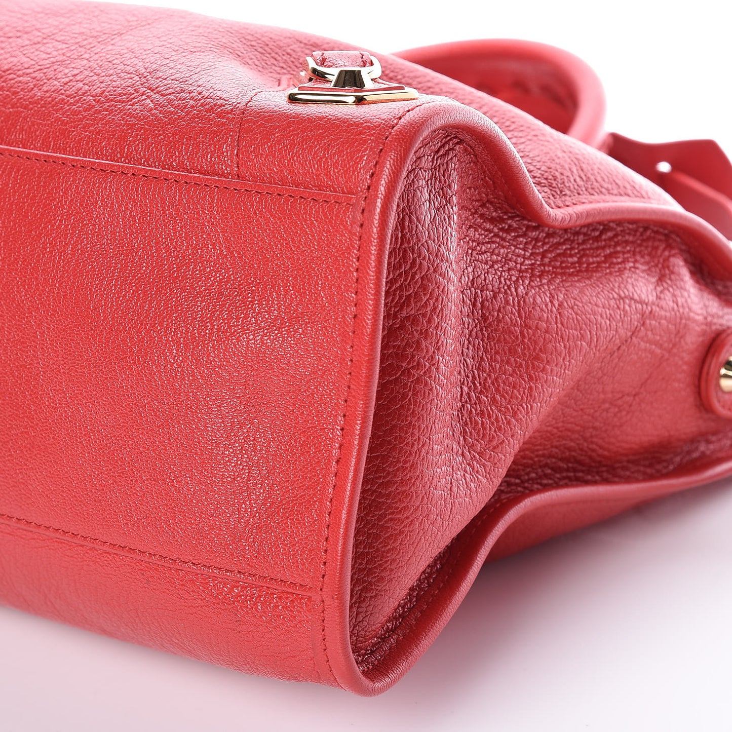 Chevre Gold Metallic Edge Hardware City Rouge Grenade