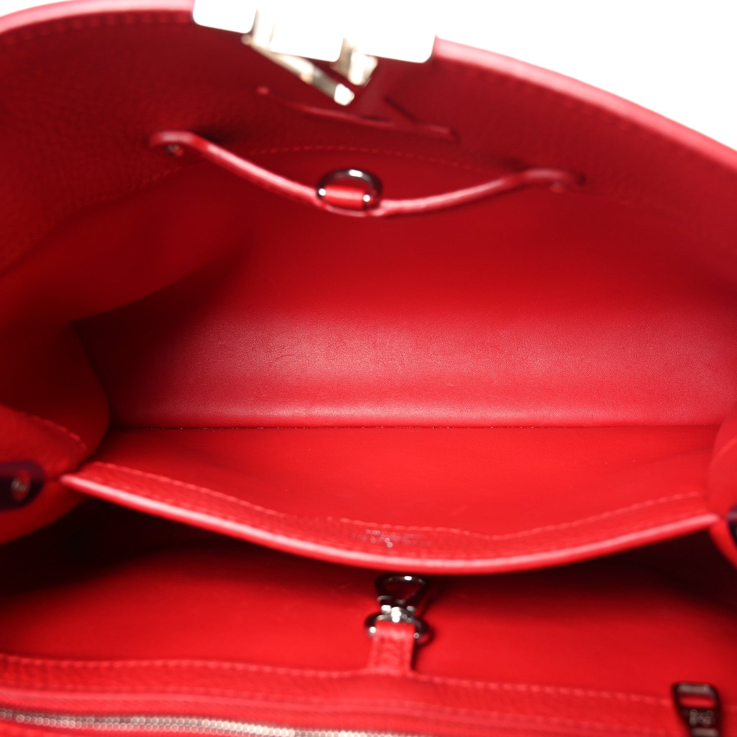 Louis Vuitton Taurillon Snakeskin Capucines PM Rubis 5 of 9