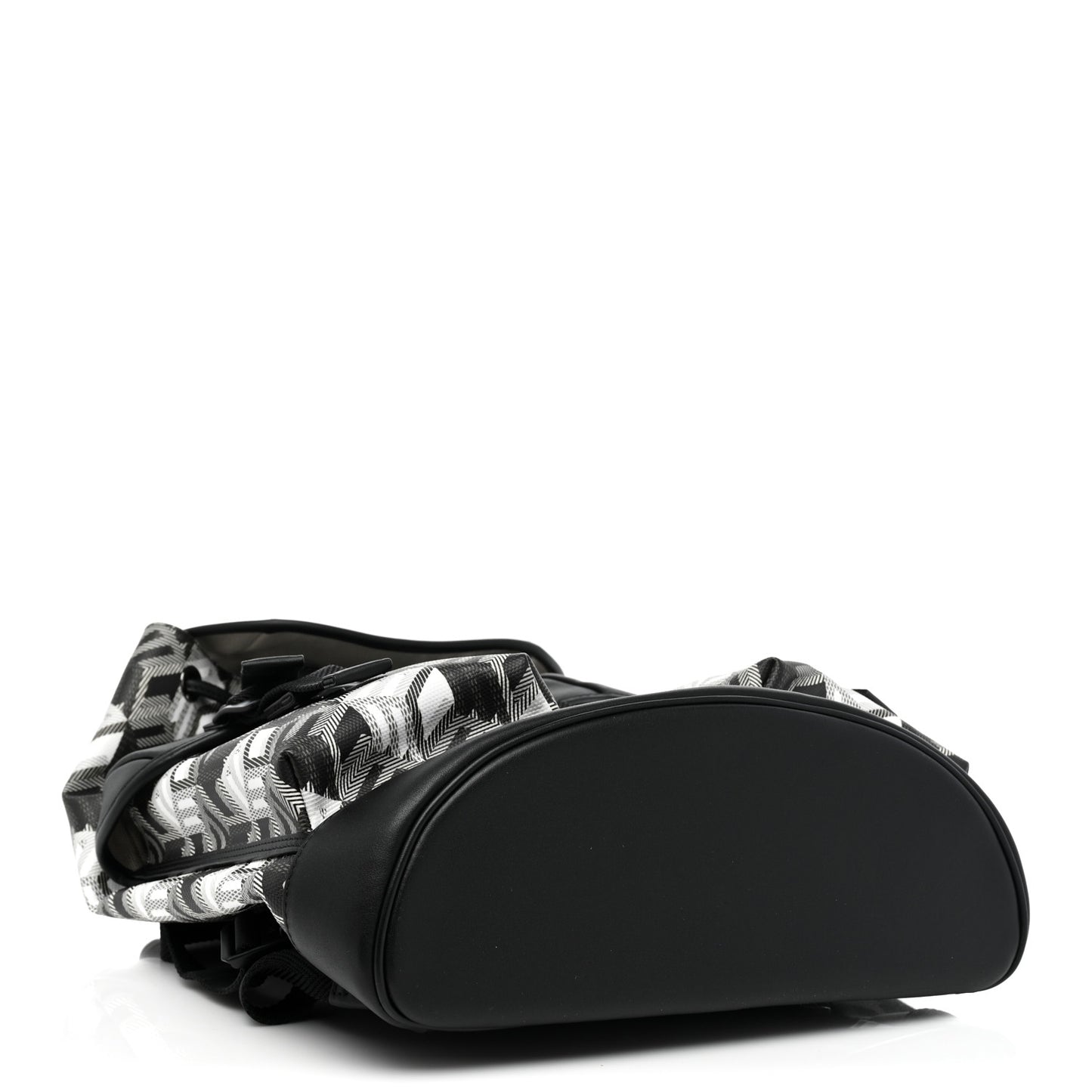 Canvas Nappa Cubic Monogram Brandenburg Backpack Black White