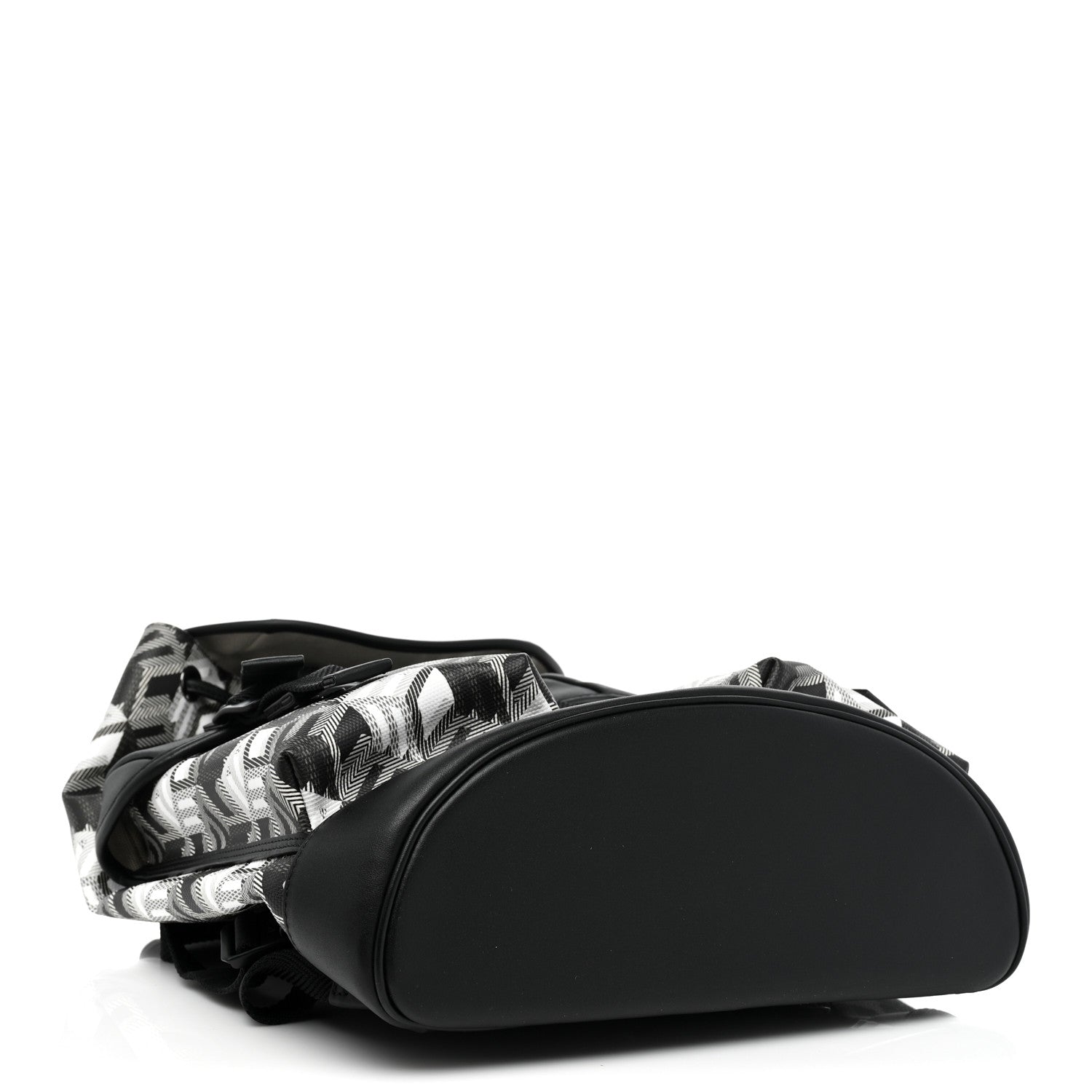 MCM Canvas Nappa Cubic Monogram Brandenburg Backpack Black White 4 of 11