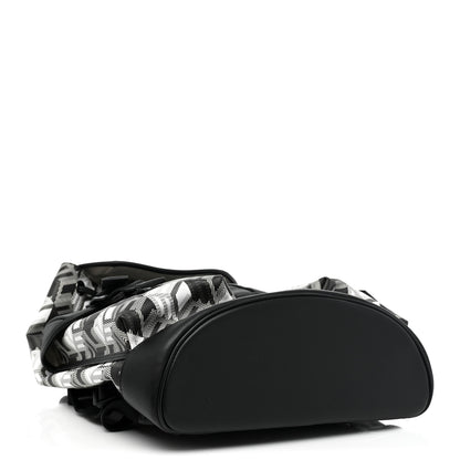 MCM Canvas Nappa Cubic Monogram Brandenburg Backpack Black White 4 of 11