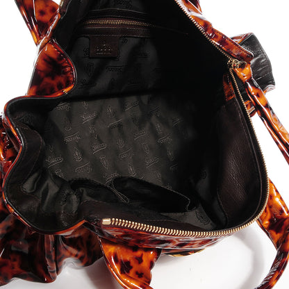 Gucci Patent Leather Small Hysteria Tortoise Brown 5 of 7