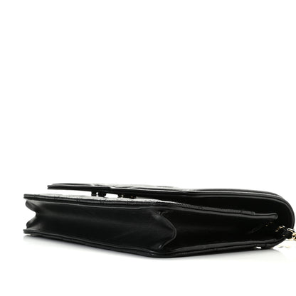 Chanel Caviar Quilted CC Filigree Wallet On Chain WOC Black 6 of 8