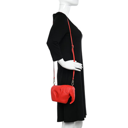 Loewe Calfskin Mini Elephant Crossbody Bag Scarlet Red 2 of 10