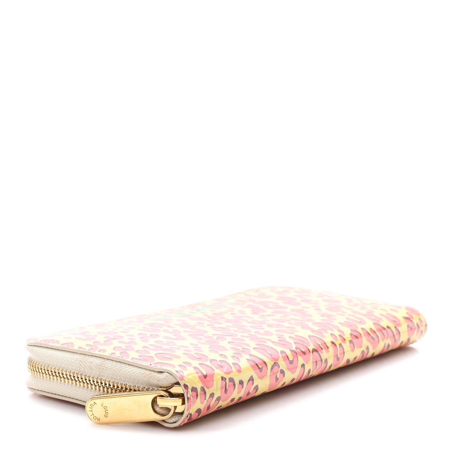 Louis Vuitton Vernis Leopard Zippy Wallet Blanc Corail 4 of 7
