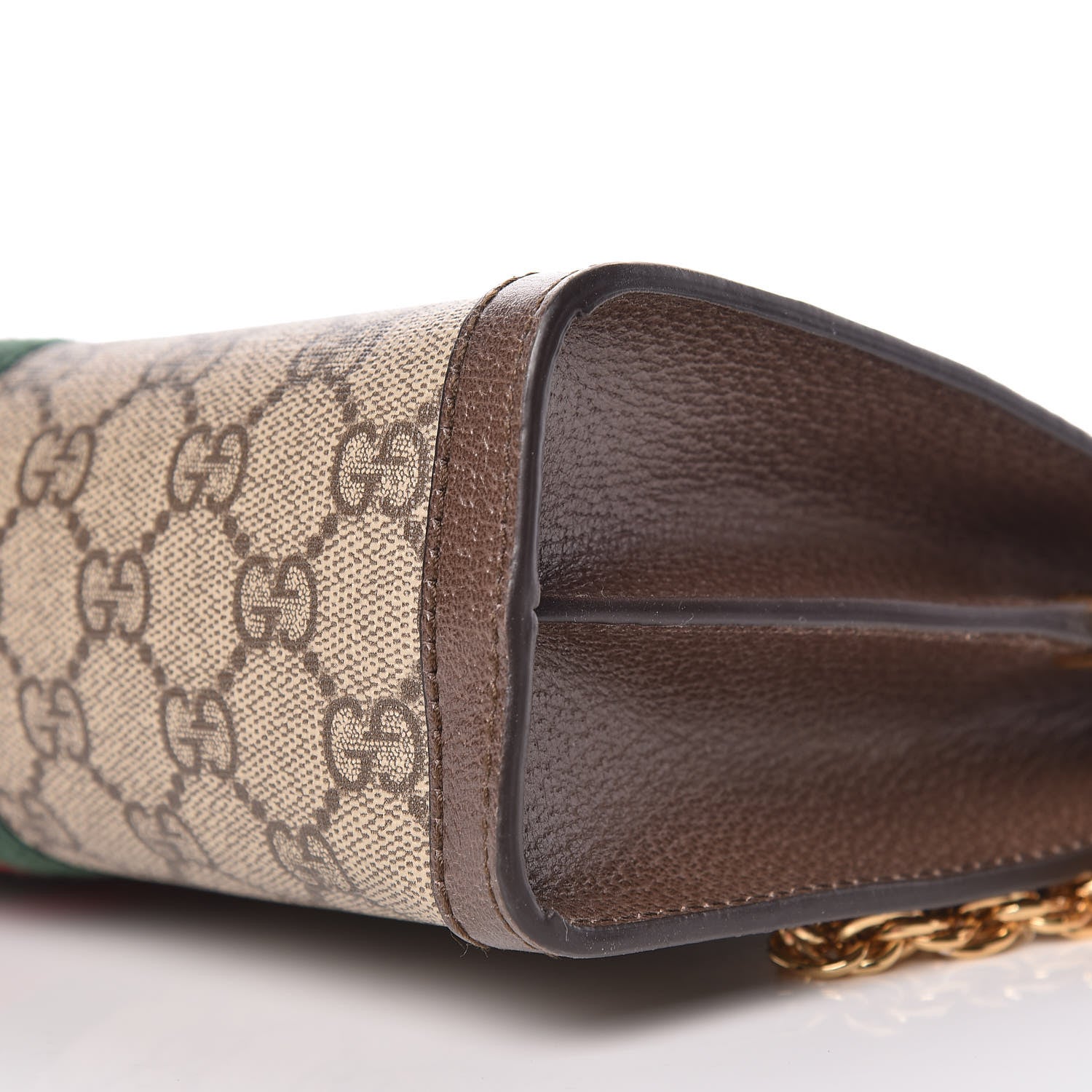 Gucci GG Supreme Monogram Web Small Ophidia Chain Shoulder Bag Brown 9 of 9