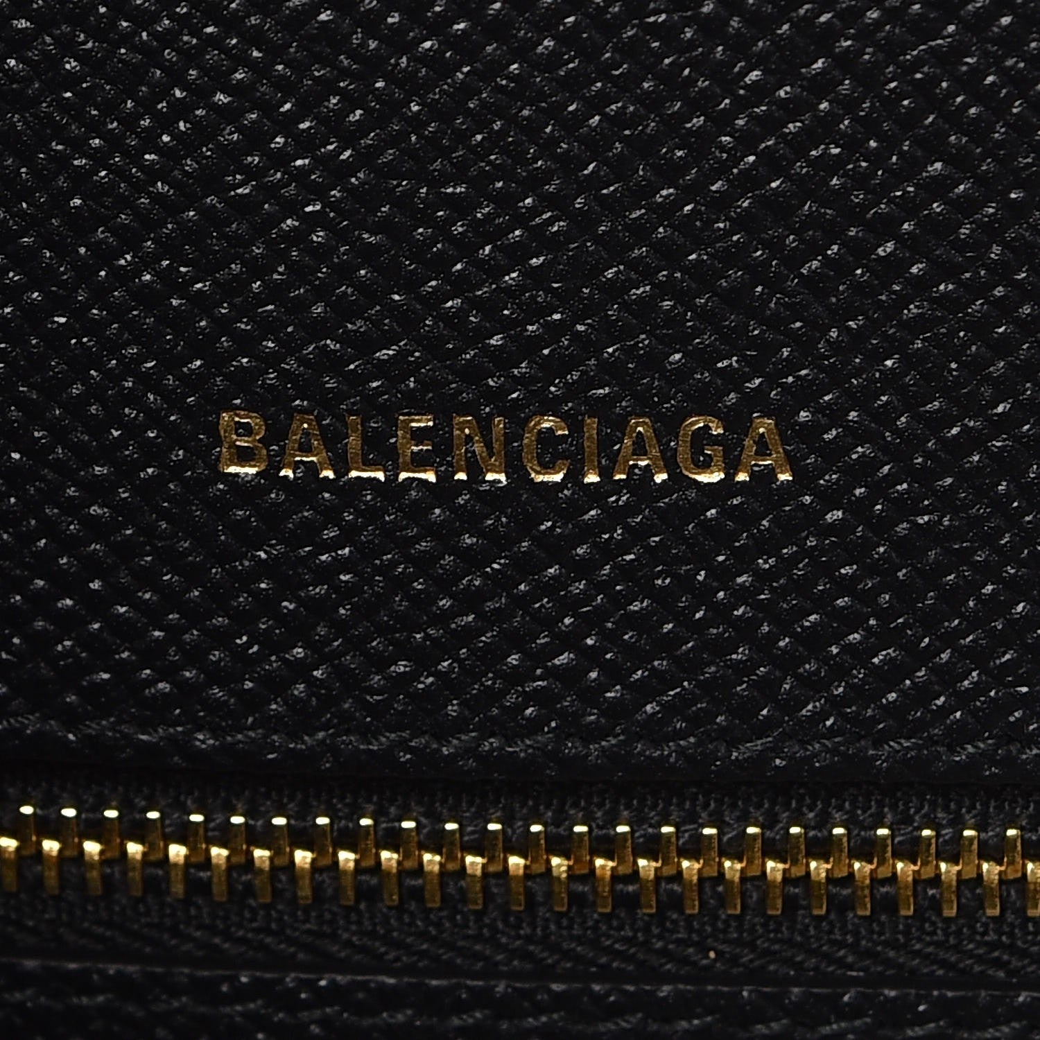 Balenciaga Signature Grained Calfskin Logo M Ville Top Handle Bag Black 8 of 9