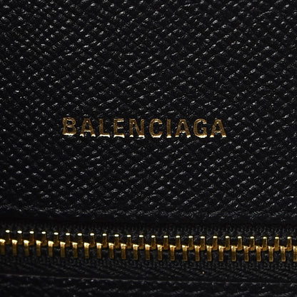 Balenciaga Signature Grained Calfskin Logo M Ville Top Handle Bag Black 8 of 9