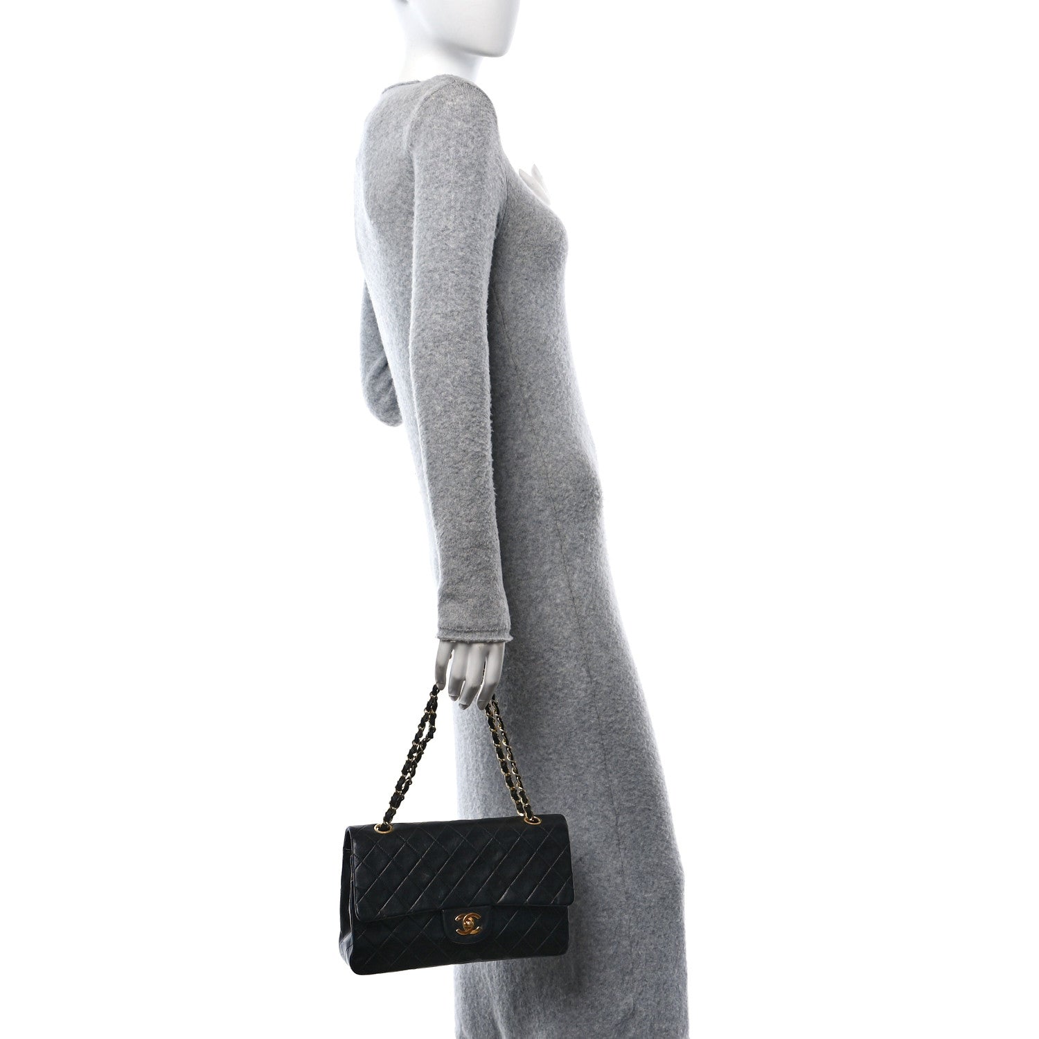 Chanel Lambskin Quilted Medium Double Flap Black 3 of 12
