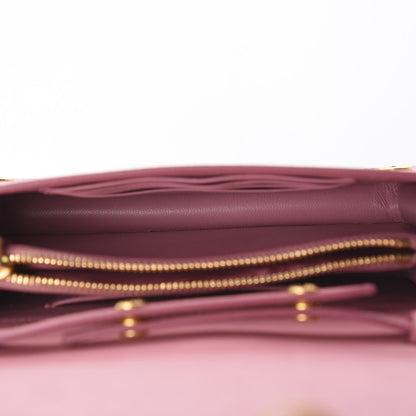 Prada Saffiano Lux Chain Wallet Petalo 6 of 10