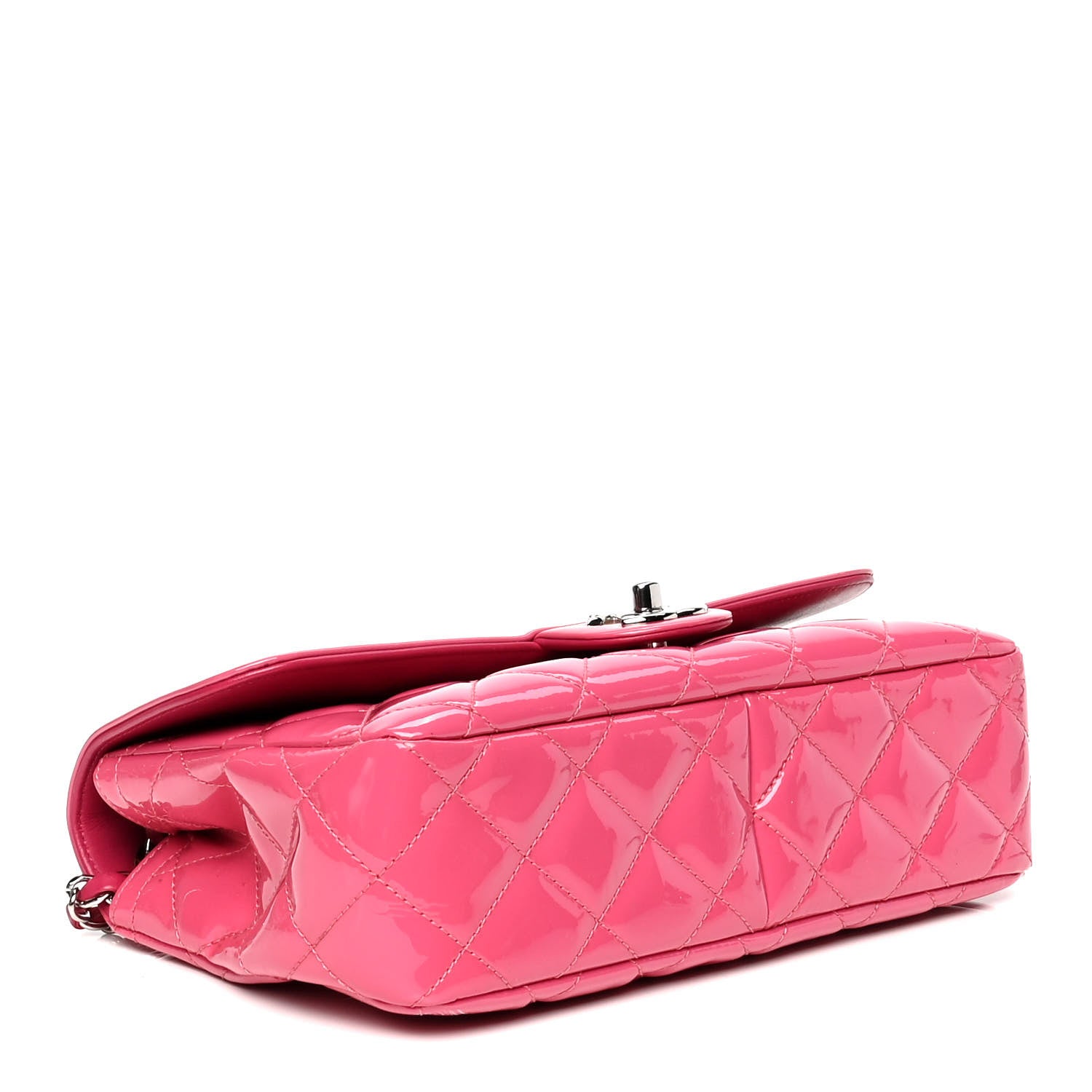 Chanel Patent Quilted Large Coco Shine Flap Pink 3 of 5