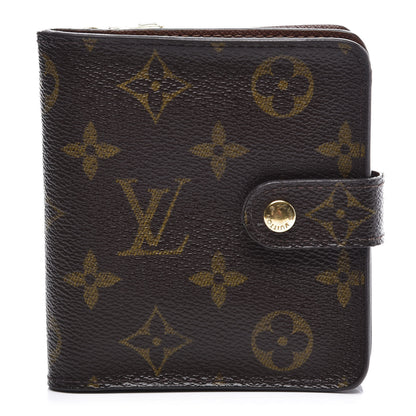 Louis Vuitton Monogram Compact Zippe Zipped Wallet 1 of 11
