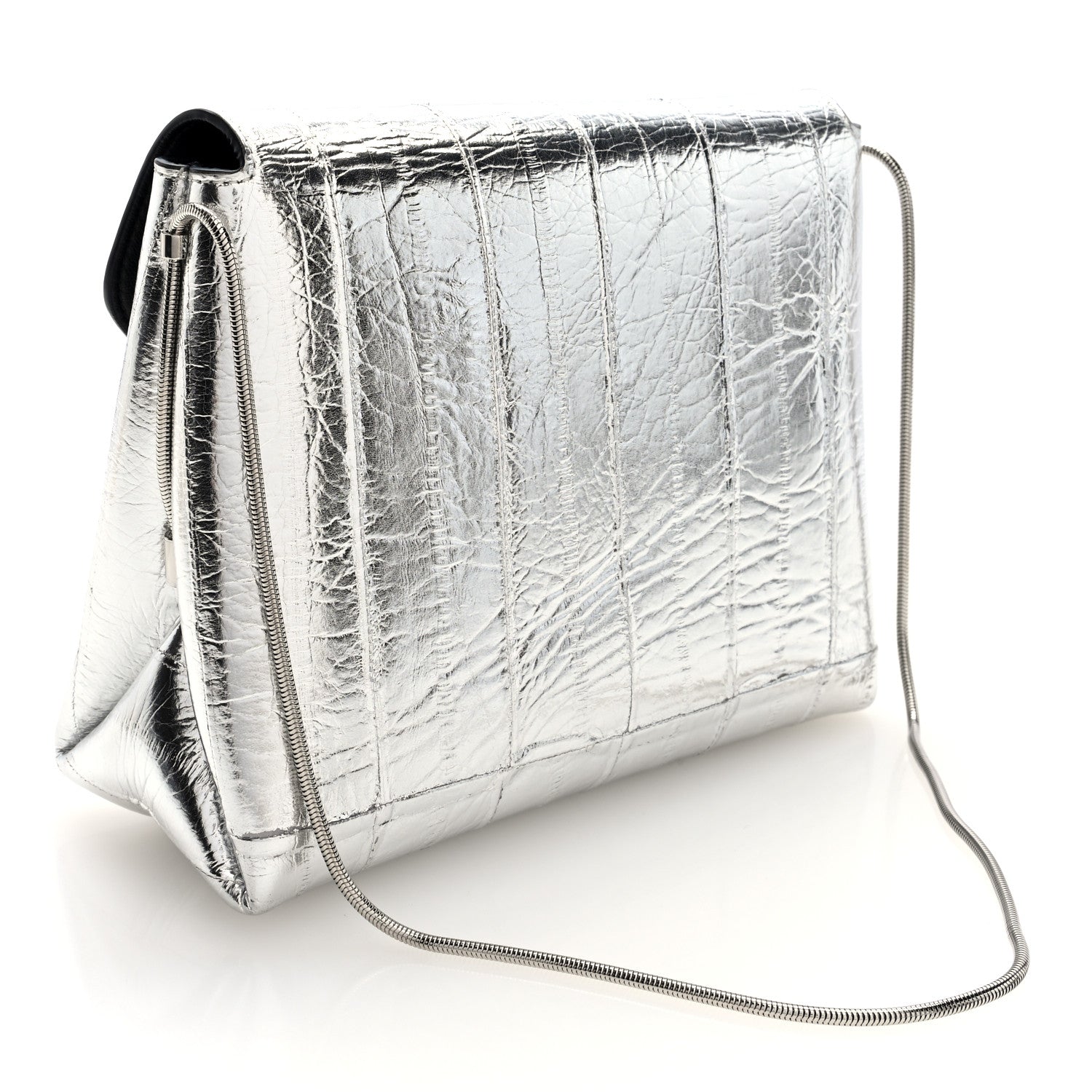 Khaite Metallic Eelskin Bobbi Bag Silver 3 of 9
