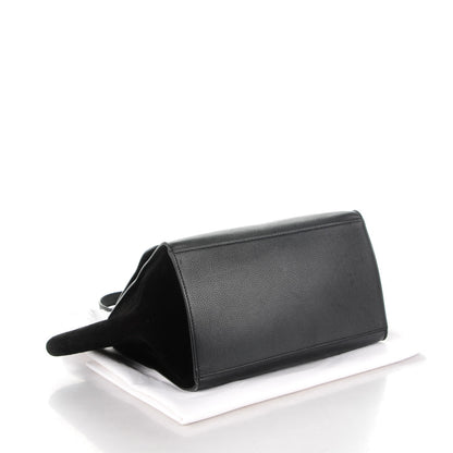 Celine Drummed Calfskin Suede Medium Trapeze Black 4 of 7