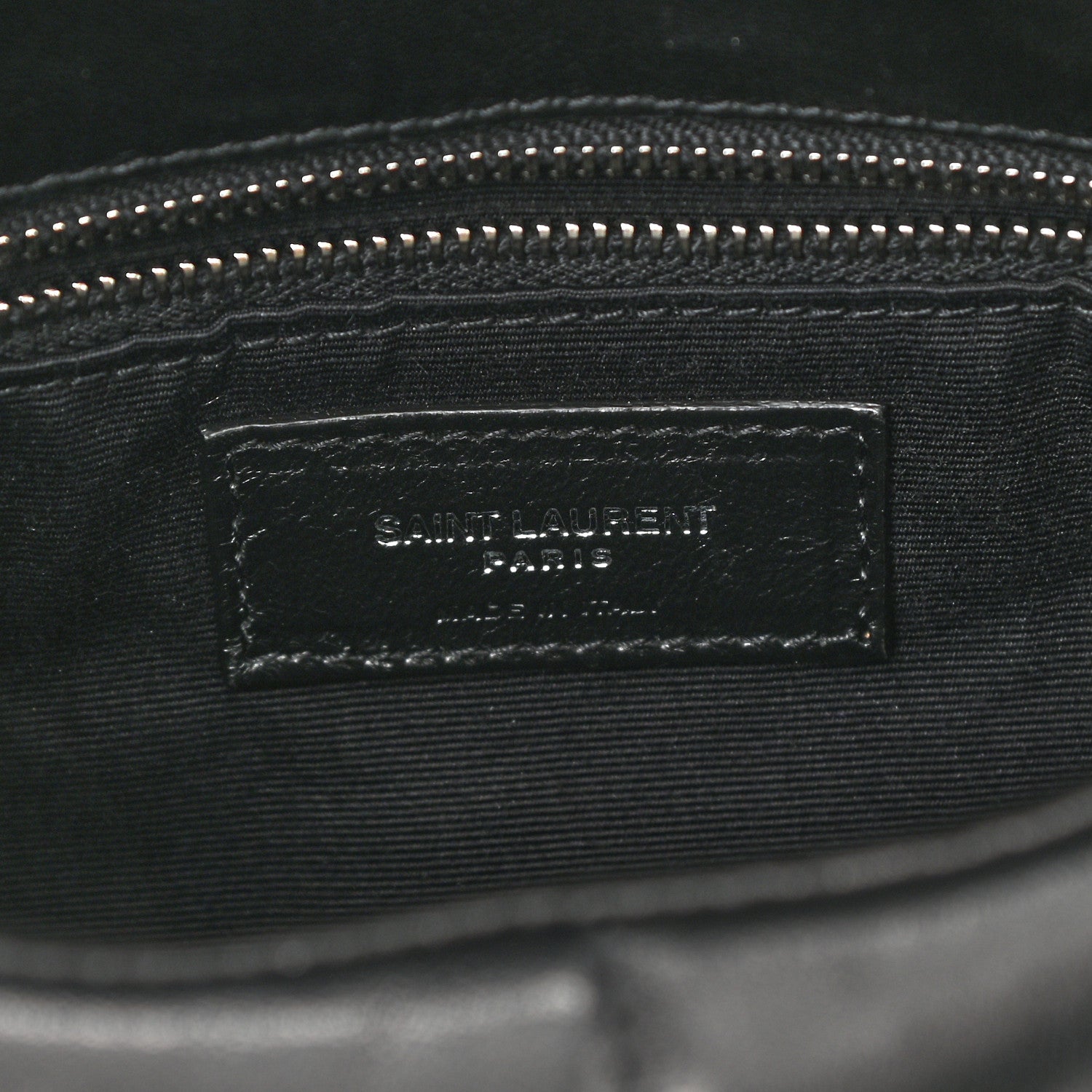Saint Laurent Lambskin Quilted Toy Loulou Puffer Monogram Chain Satchel Black 6 of 9