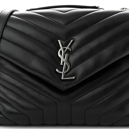 Saint Laurent Calfskin Y Quilted Monogram Medium Loulou Chain Satchel Black 8 of 11