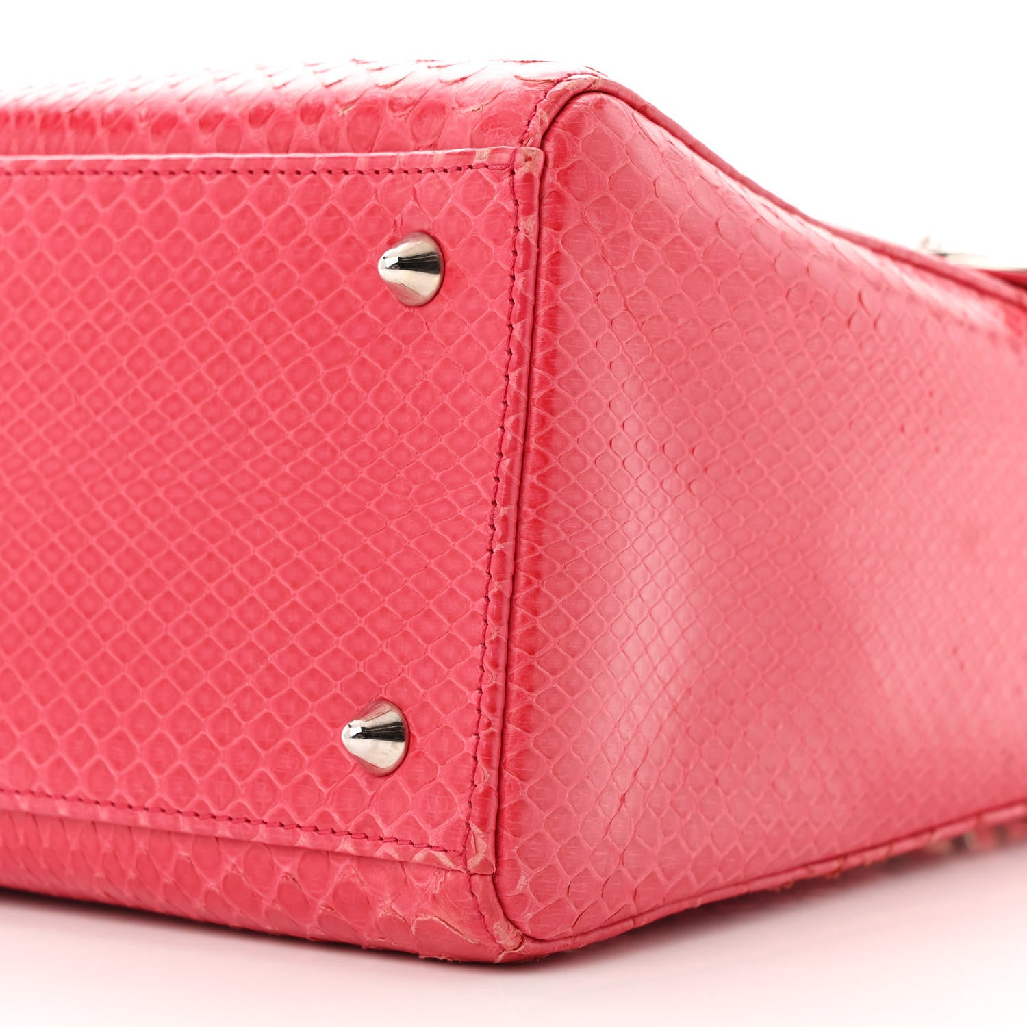 Christian Dior Snakeskin Medium Lady Dior Pink 10 of 13