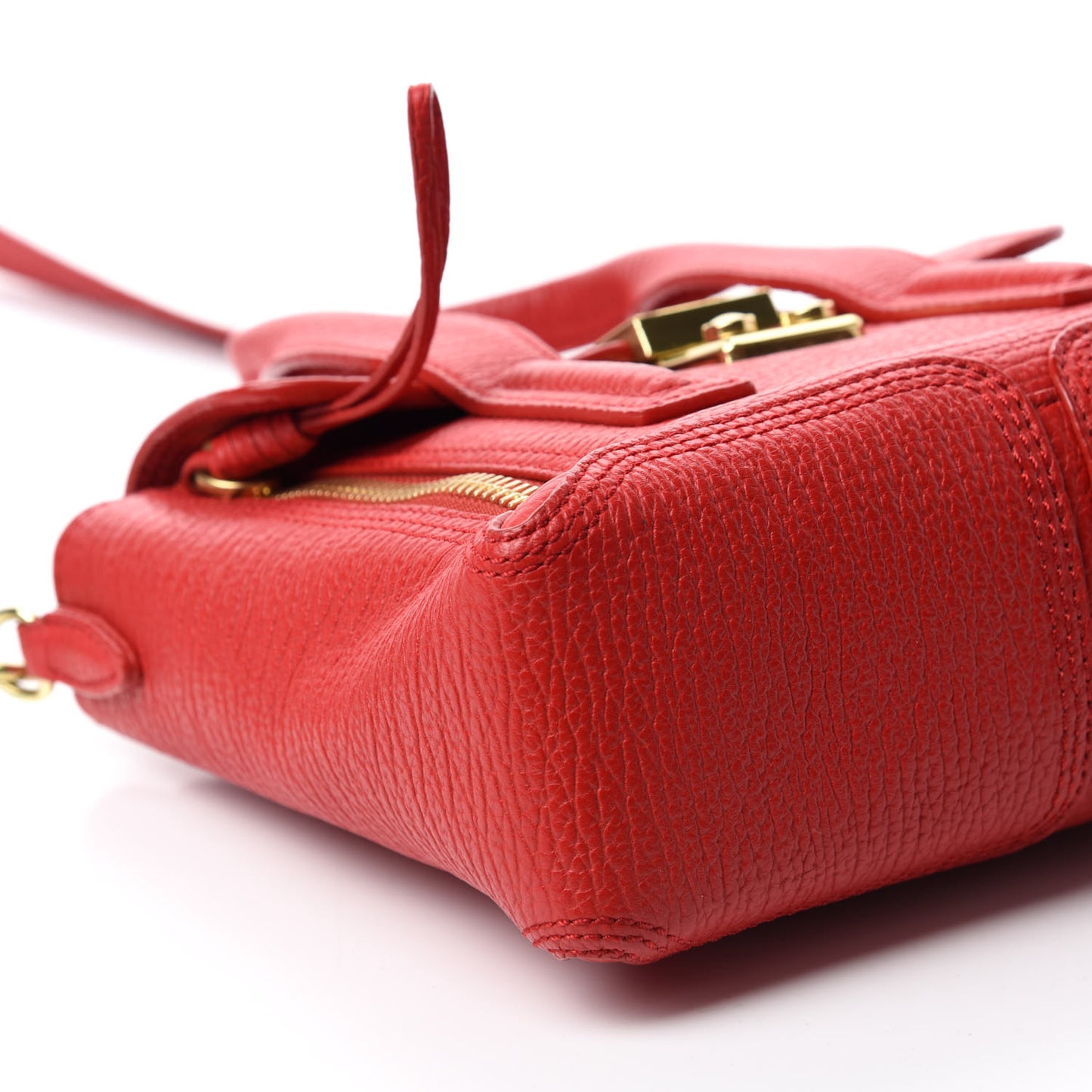 Textured Calfskin Mini Pashli Satchel Red