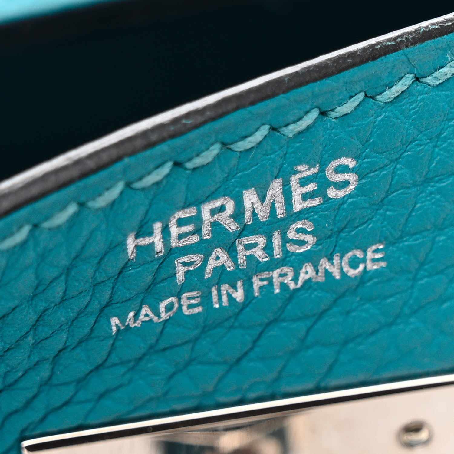 Hermes Togo Kelly Retourne 32 Turquoise 6 of 14