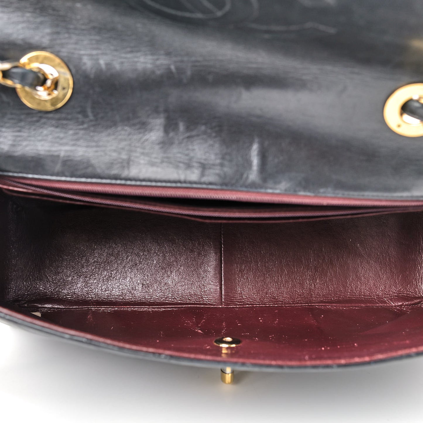 Lambskin Quilted XL Jumbo Single Flap Black