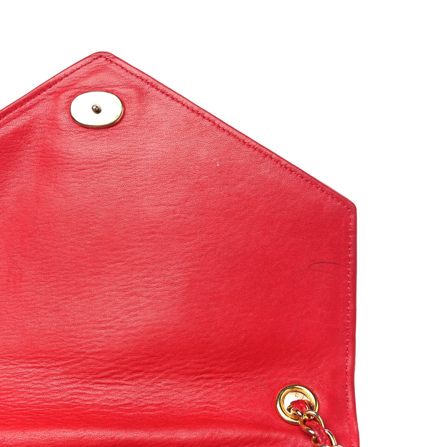 Lambskin CC Envelope Single Flap Red