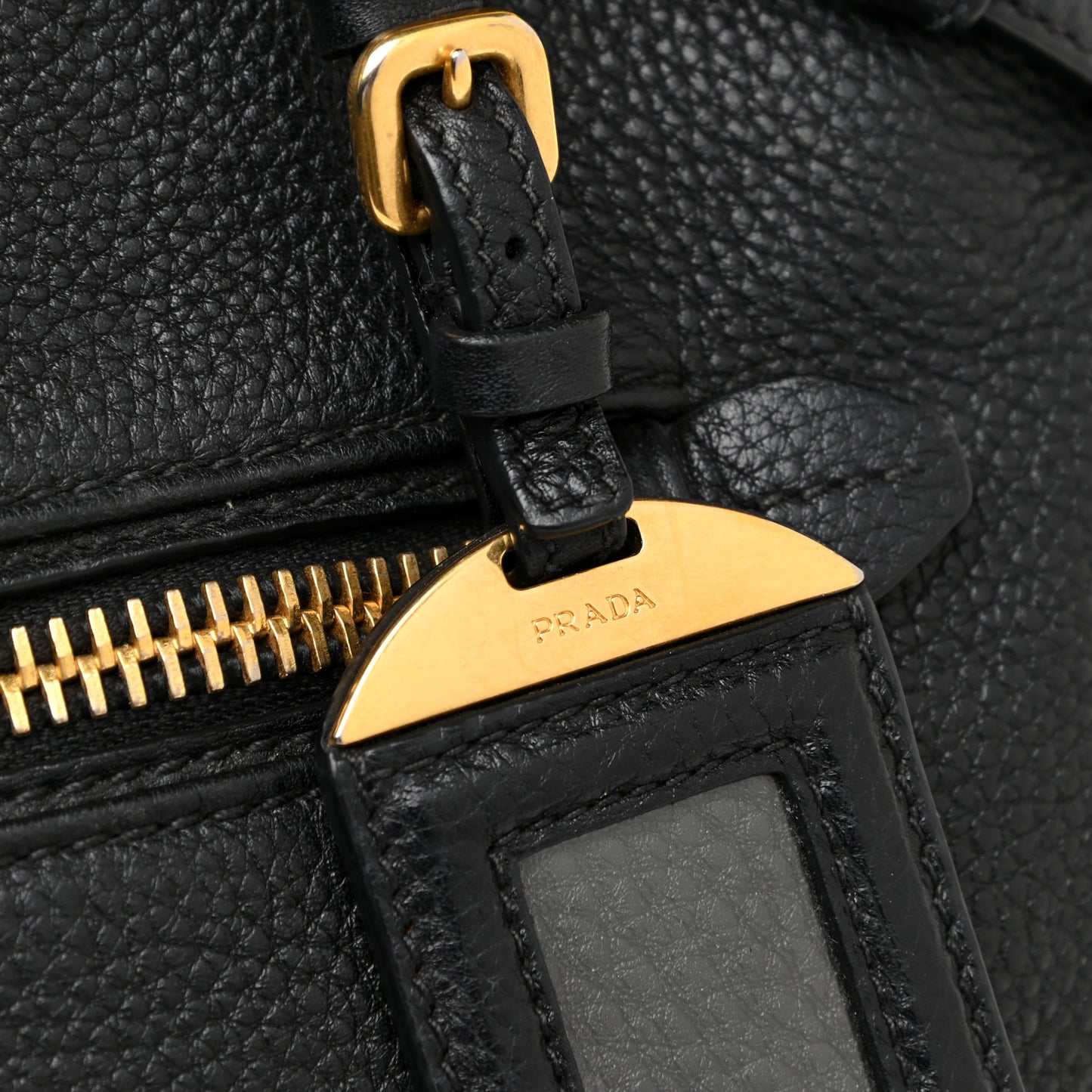 Vitello Daino Shopping Satchel Black