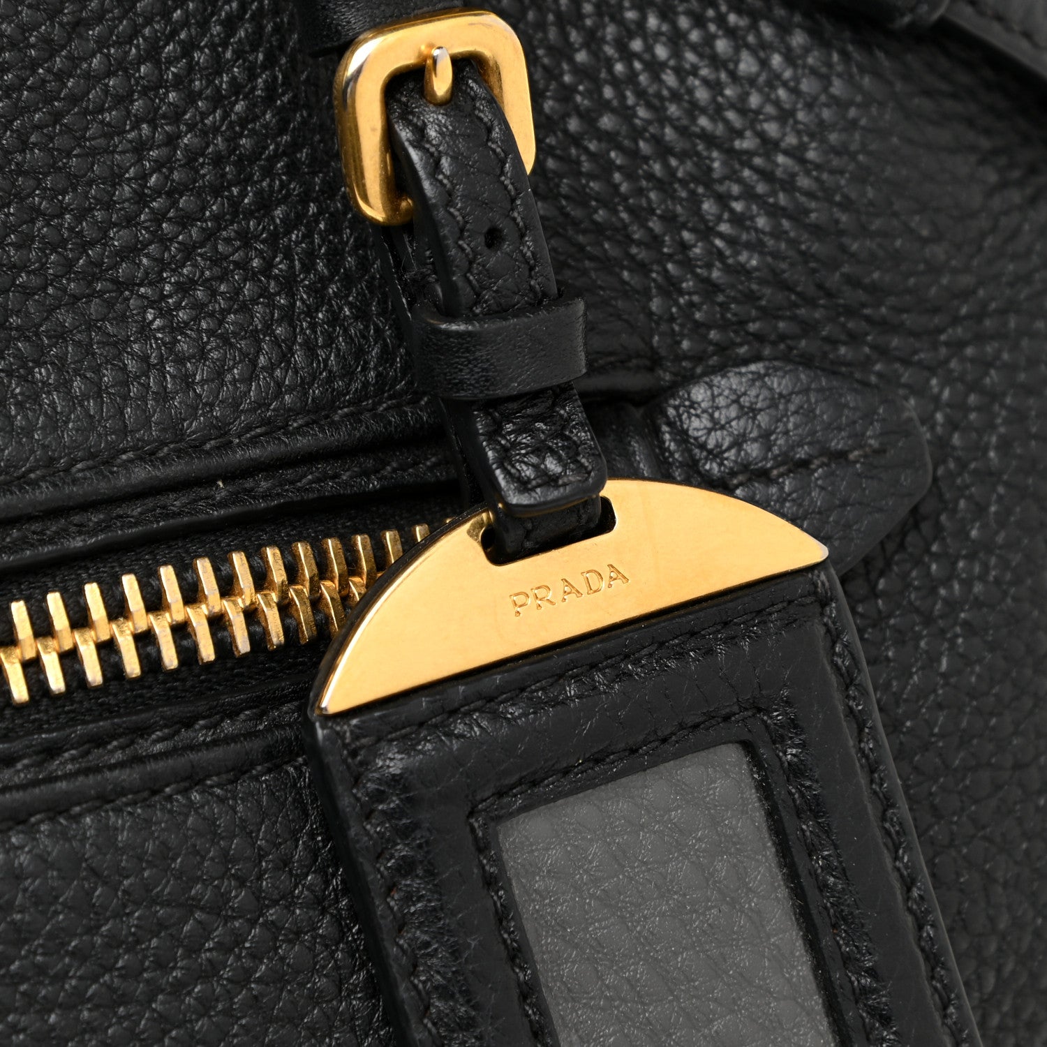 Prada Vitello Daino Shopping Satchel Black 13 of 18