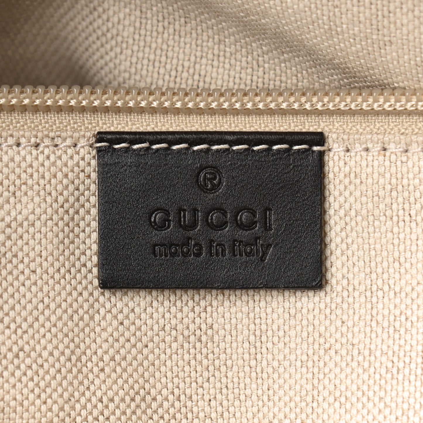 GG Supreme Monogram Small Zippered Tote Dark Brown