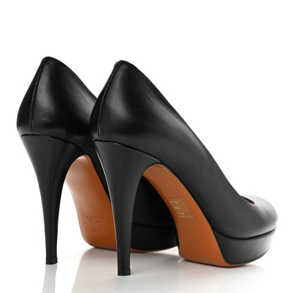 Gucci Nappa Betty Platform High Heel Pumps 38.5 Black 4 of 9
