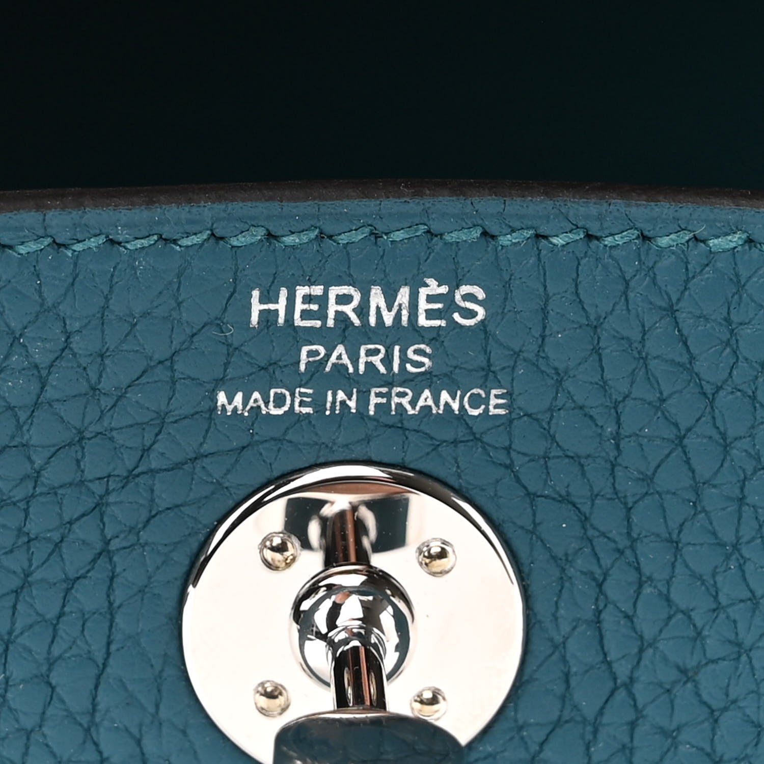 Hermes Taurillon Clemence Mini Lindy 20 Vert Bosphore 6 of 11