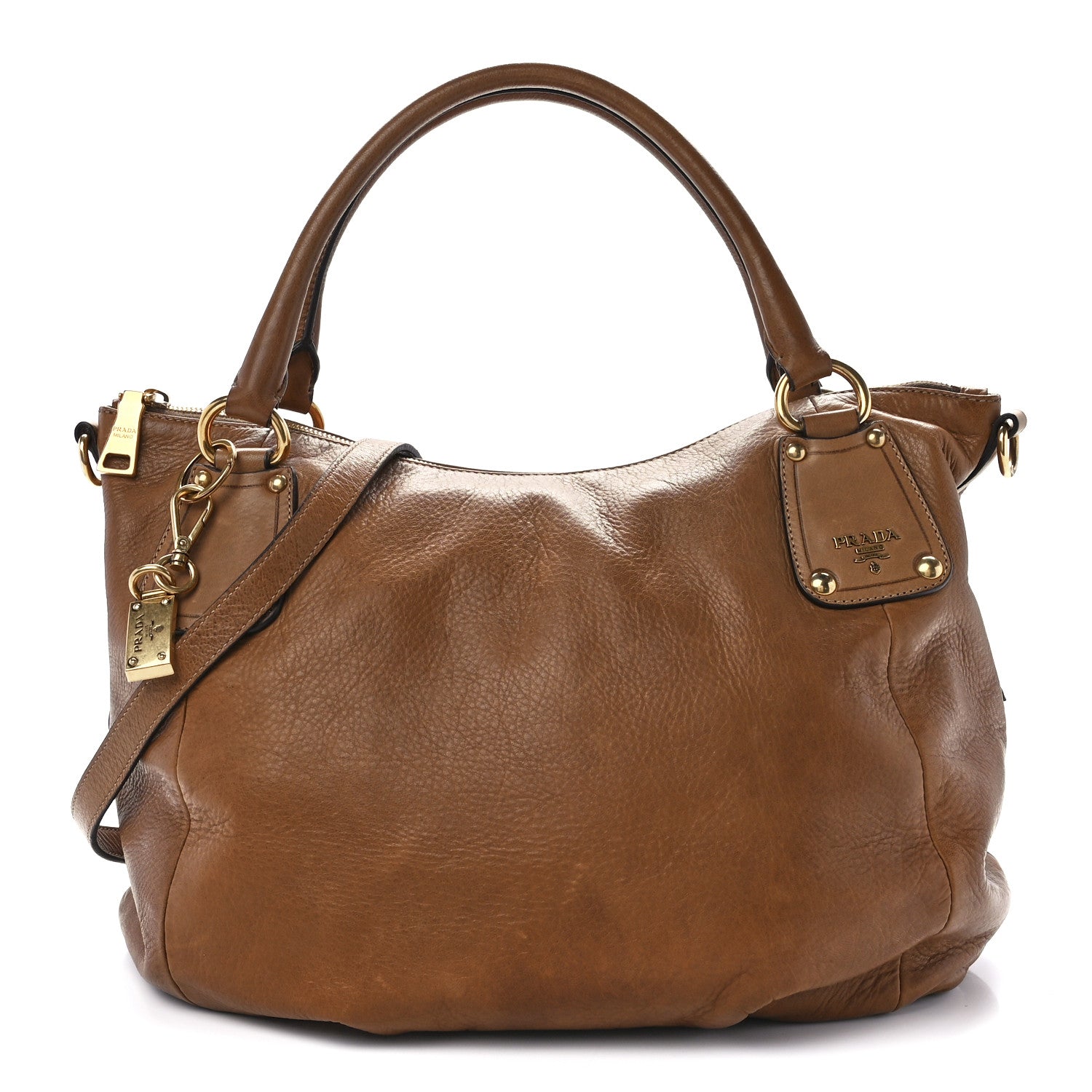 Prada Cervo Shine Tote Nocciolo 1 of 13
