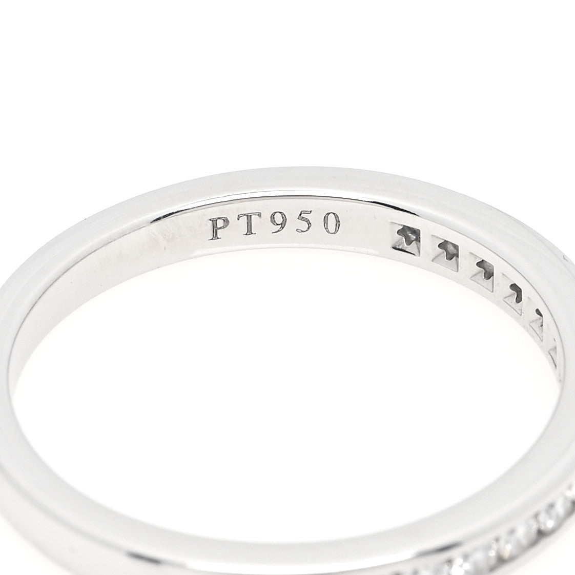 Tiffany Platinum Diamond 2.5mm Half Circle Wedding Band Ring 48 4.5 4 of 5