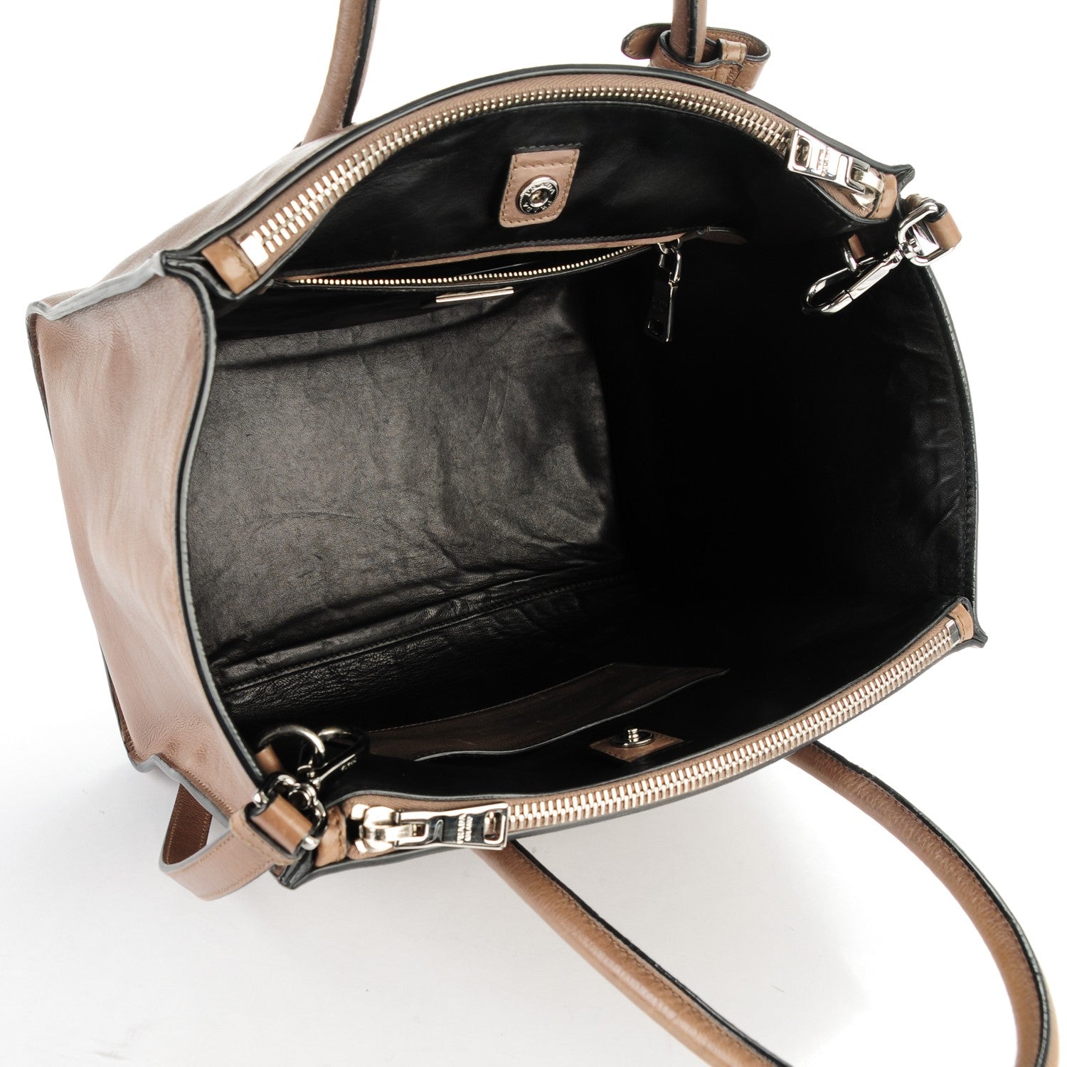 Prada Glace Calf Twin Pocket Tote Argilla 5 of 9