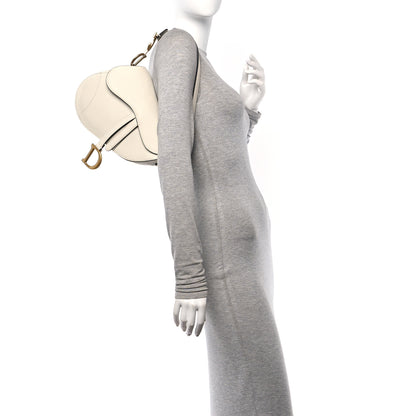 Christian Dior Grained Calfskin Saddle Bag White 2 of 11